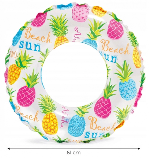 Opblaasbare zwemring diam. 61cm diverse motieven 6-10 jaar