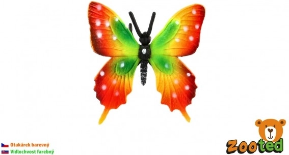 Kunststof decoratieve vlinder Papilio, kleurrijk, 6 cm