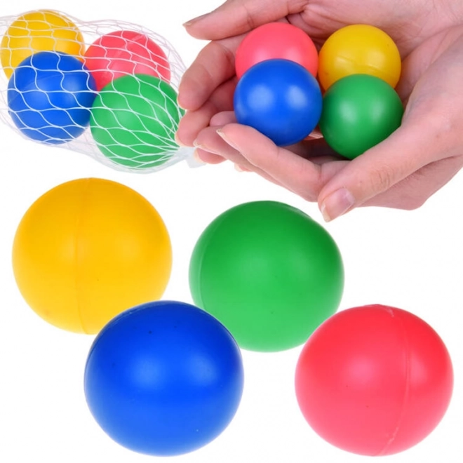 Gekleurde ballen in net 4 stuks SP0775