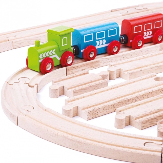 Bigjigs Rail Houten Spoorweg Set van 24 Delen