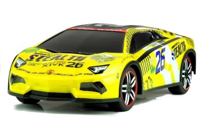 Op afstand bestuurbare sportwagen Pilot R/C Geel