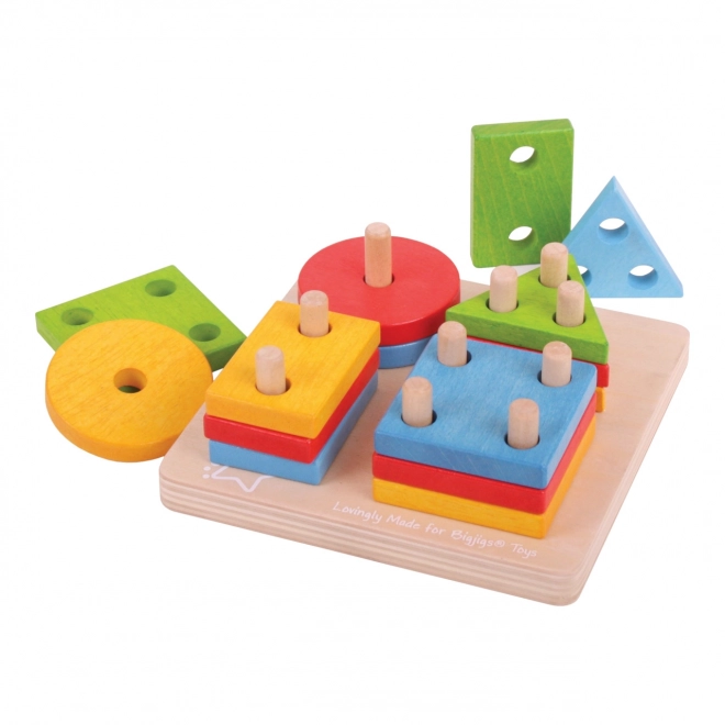 Stapelen van kleurrijke vormen Bigjigs Baby