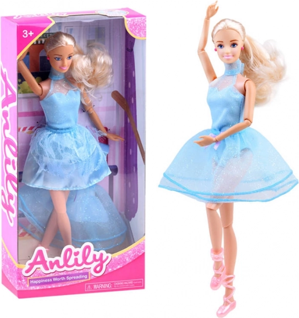 Anlily ballerina in blauwe jurk
