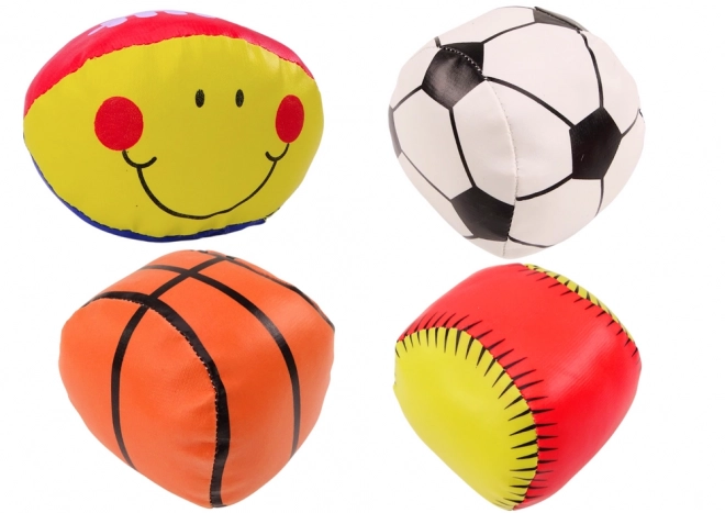 Zachte sportballen Basketbal Rugby Voetbal Honkbal Set 4st.