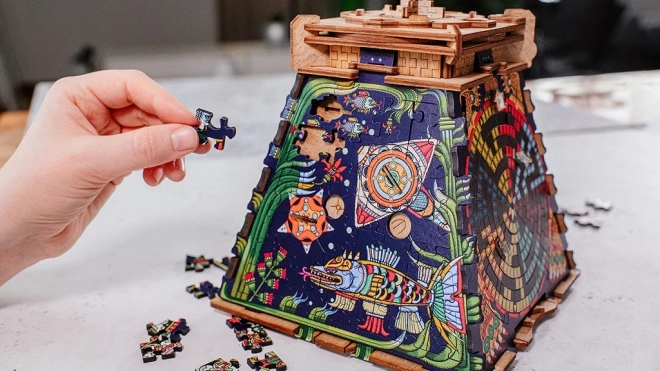 Houten puzzel Pyramide van de Zon