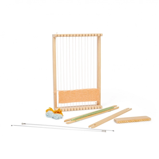 Houten weefgetouw voor creatieve kinderen