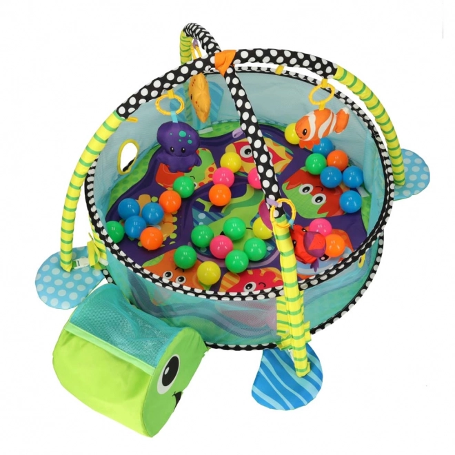Educatieve speelkleed schildpad met omheining en ballen
