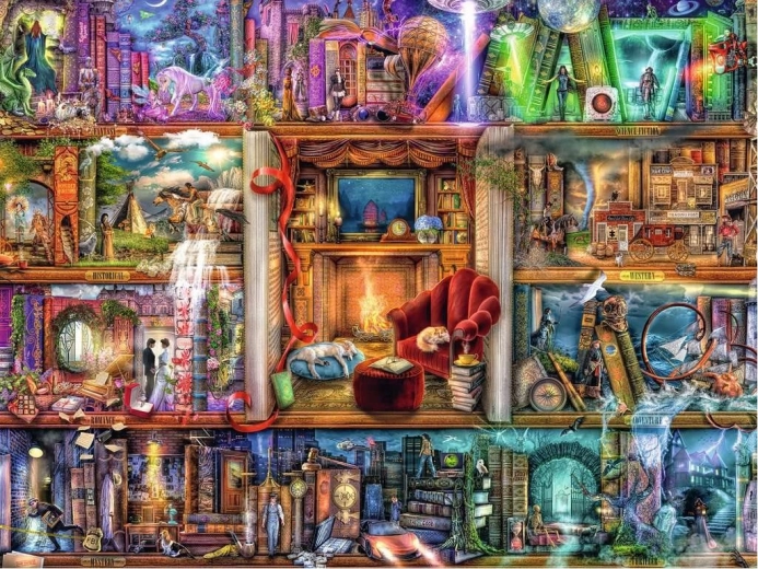 2D-puzzel 1500 stukjes Rijke bibliotheek