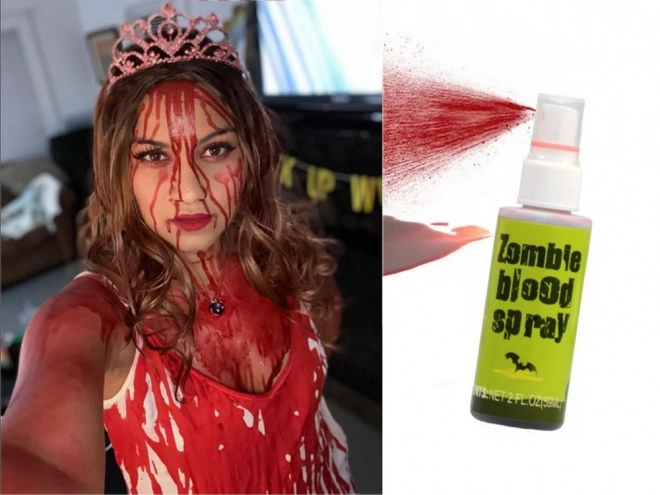 Halloweenspuitbus met kunstbloed