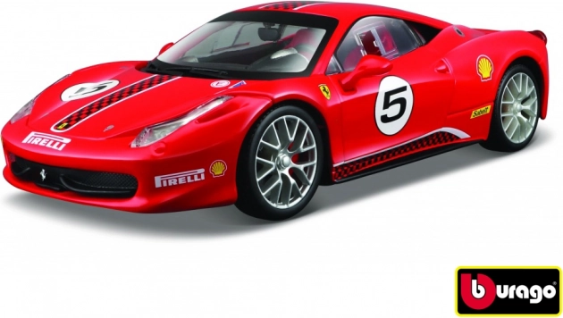 Modelauto Ferrari 458 Challenge rood 1:24 Bburago
