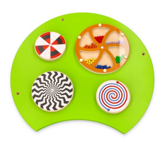 Houten wandmontessori paneel - rups