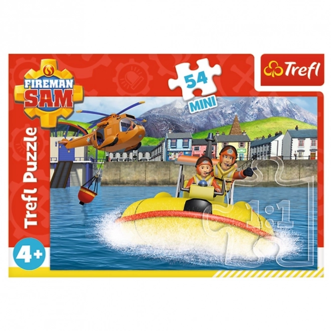 Puzzel Brandweerman Sam Op het water