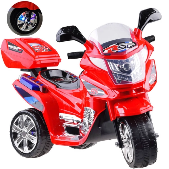 Kinder sportmotorfiets met kleurrijke LED verlichting – Červená