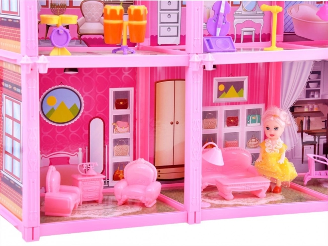 Groot huis + pop en meubels Villa voor poppen ZA3075