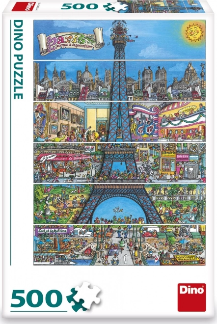 Puzzel Eiffeltoren 500 stukjes getekend