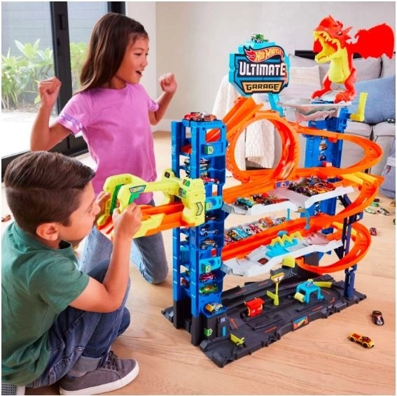 Mega garage met drakenaanval Hot Wheels City