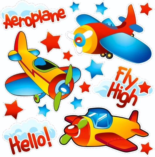 Stickers Vliegtuigen Kleine Vel