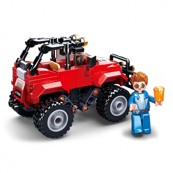 Sluban Town M38-B0902 Jeep rood
