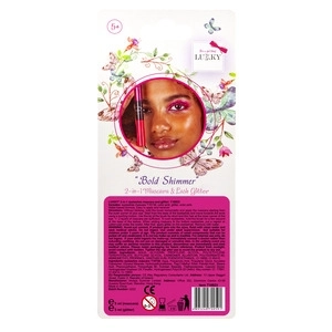 Lukky 2-in-1 mascara en glitter voor wimpers, rood