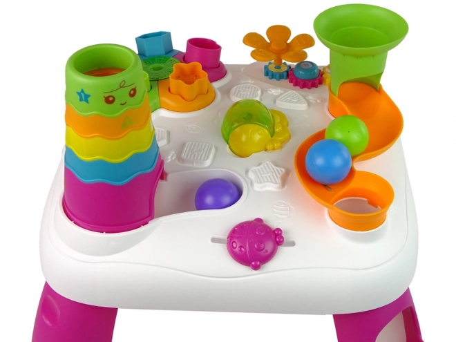 Interactieve educatieve tafel Ball Sorter Slide Pink