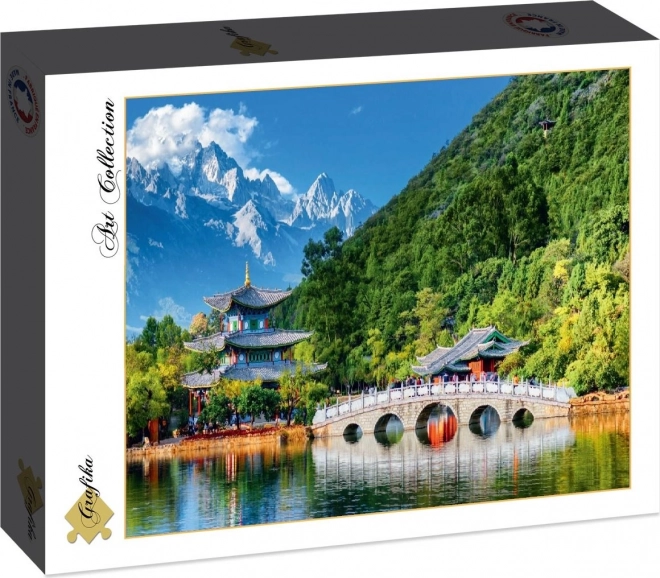 Puzzel Sneeuwberg van de Jade Draak China 1000 stukjes