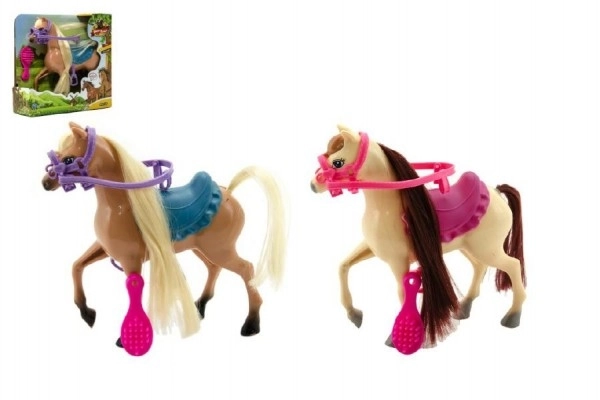 Schattig paard met accessoires 16 cm