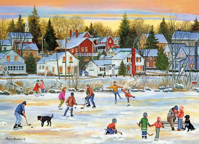Puzzel avondschaatsen 1000 stukjes EUROGRAPHICS