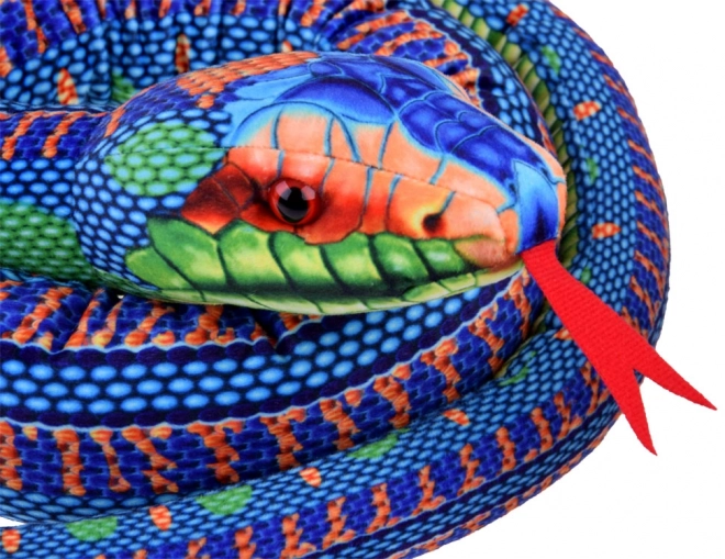 Realistische pluchen speelgoed blauwe slang 180cm