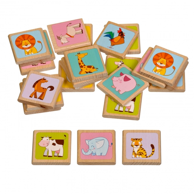 Lucy & Leo Dieren - houten kindermemory 24 kaartjes