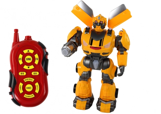 Grote radiogestuurde robot R/C geel geluidslichten