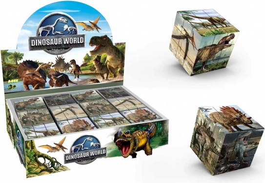 Afbeeldingspuzzel Kubus Dinosaurussen 5,7 cm