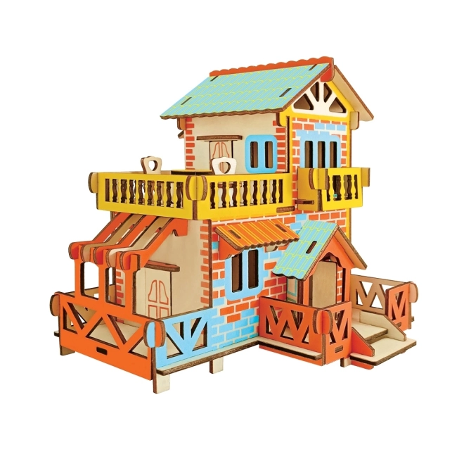 Woodcraft Houten 3D puzzel Plattelandswoning