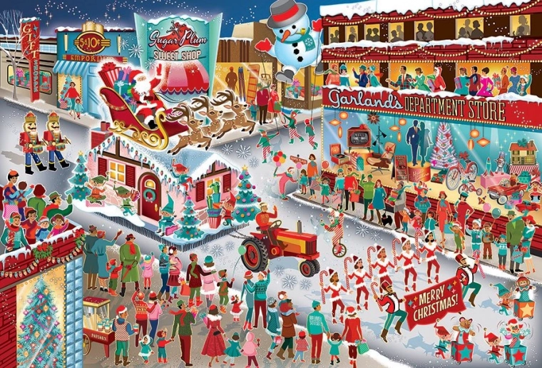 Puzzel Santa’s Parade 2000 stukjes van Cobble Hill