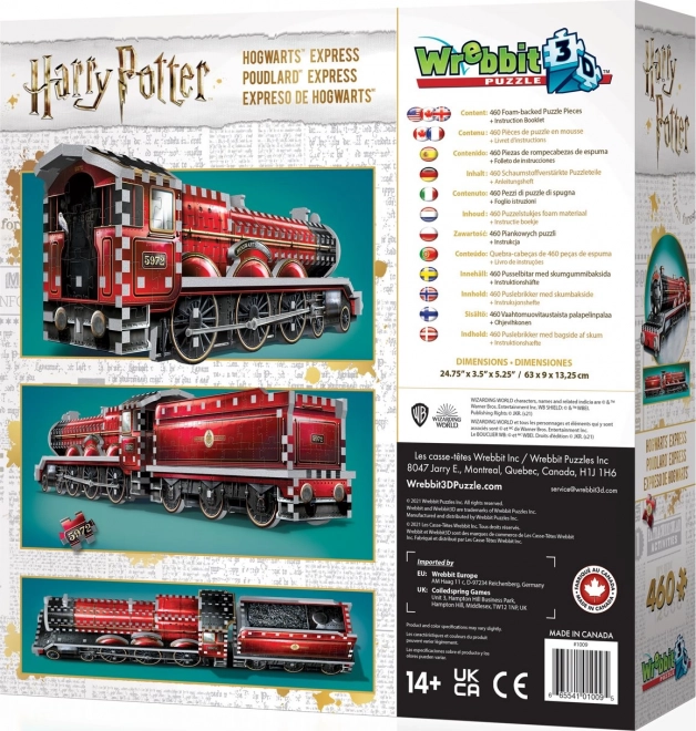3D puzzel WREBBIT Harry Potter Zweinstein Express 460 stukjes