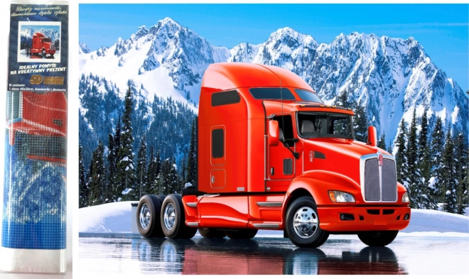 Norimpex diamantschilderen Rode vrachtwagen Kenworth 30x40 cm