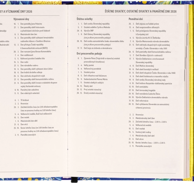 Wekelijkse magnetische agenda Citroenen 2026