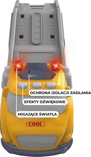 Gele sleepwagen WOOPIE City Truck met licht- en geluidseffecten