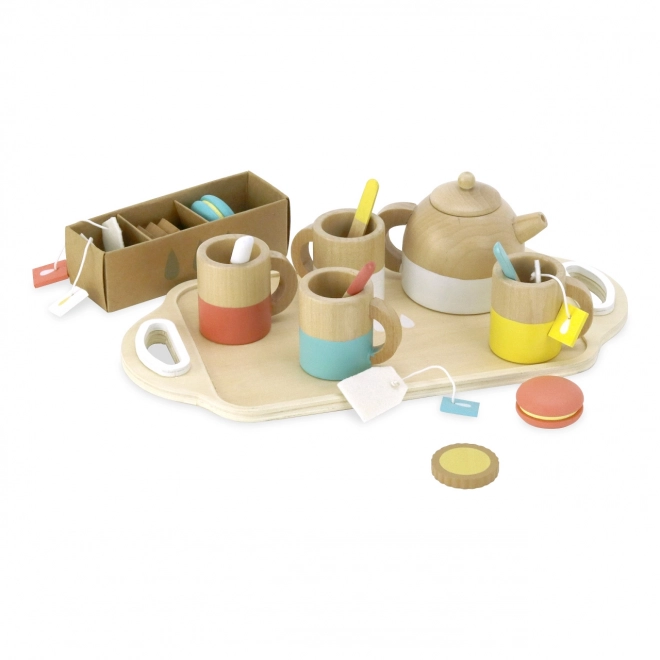 Grote houten theeset Vilac