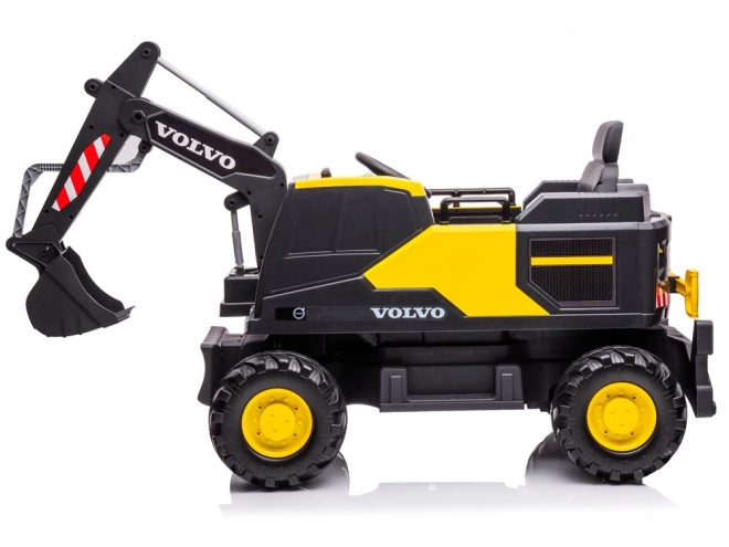 Kinderaccu-graver Volvo met beweegbare schep – Geel