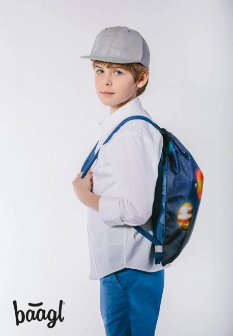 BAAGL SET 3 Zippy Planeten: Boekentas, etui, zak