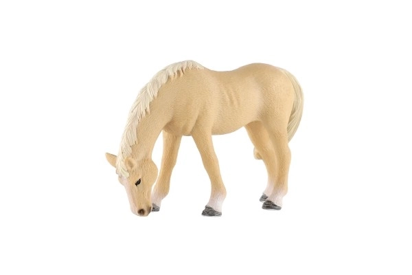 Paard huiselijk palomino merrie zooted plastic 13cm in zak