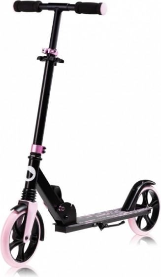 Opvouwbare step Lionelo Luca zwart met roze accenten