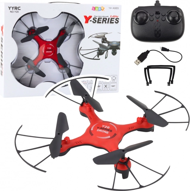 Drone met LED-effecten rood