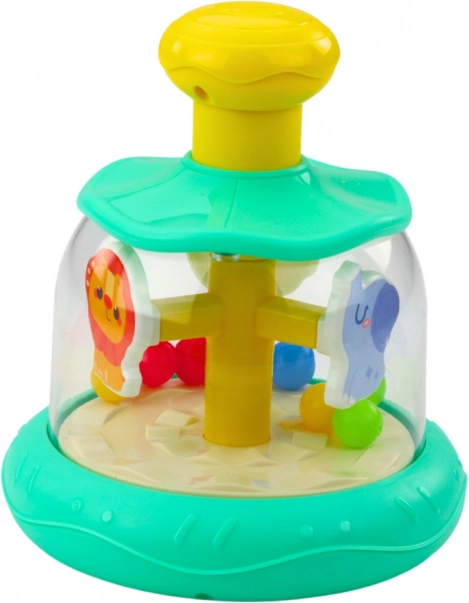 Speelgoed Carousel met Dieren en Balletjes Groen