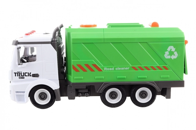 Schroefbare vuilniswagen met batterijen en frictiemotor
