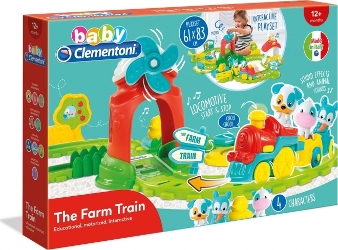 CLEMENTONI BABY Interactieve speelset trein op boerderij met geluiden