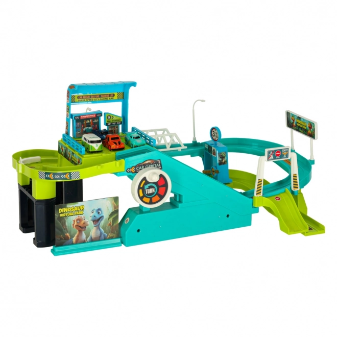Interactieve autobaan met stuurwiel