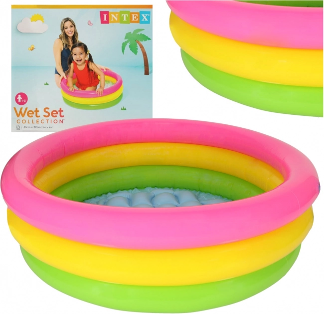 opblaasbaar kinderzwembad INTEX rainbow 61 × 22 cm