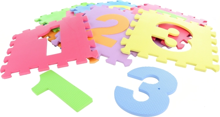 Kleurige schuimstukken