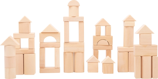 Houten bouwblokken 50 stuks naturel small foot